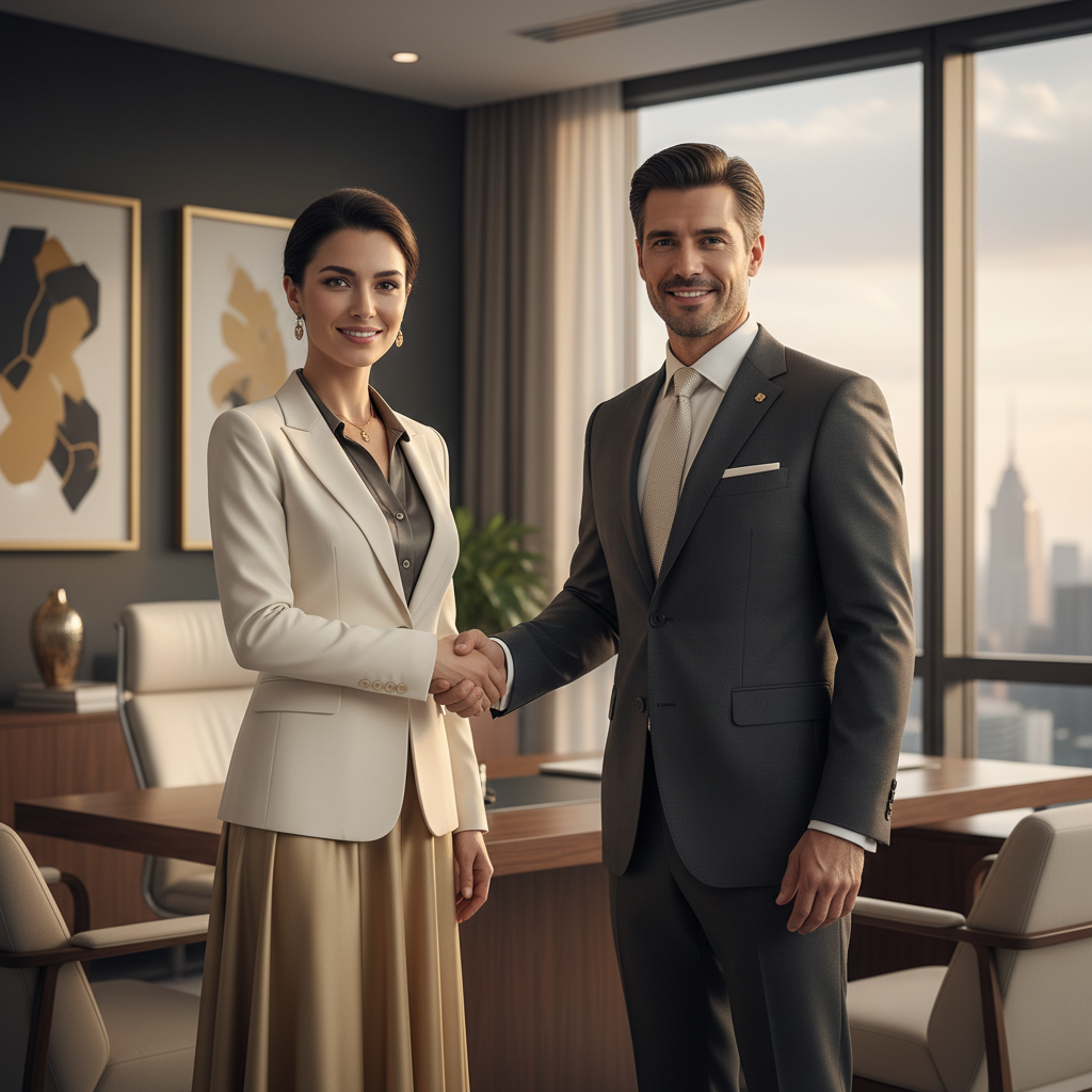 Business etiquette coaching session